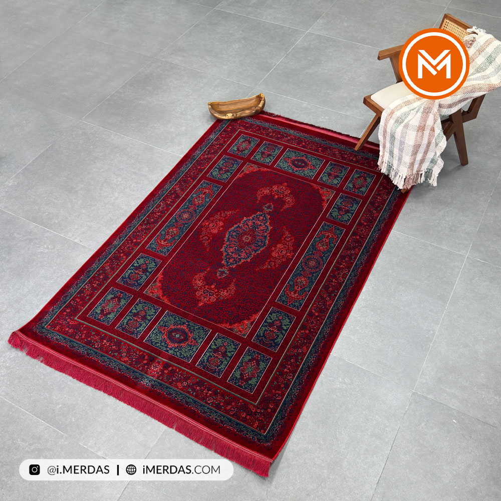 فرش گبه کتیبه LG زمینه تمام رنگ